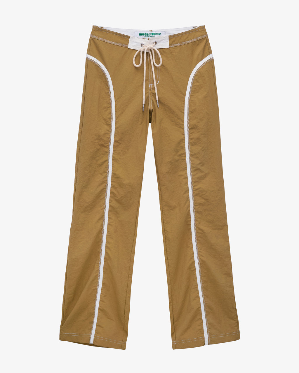 Khaki and White Made Some Nylon Pants