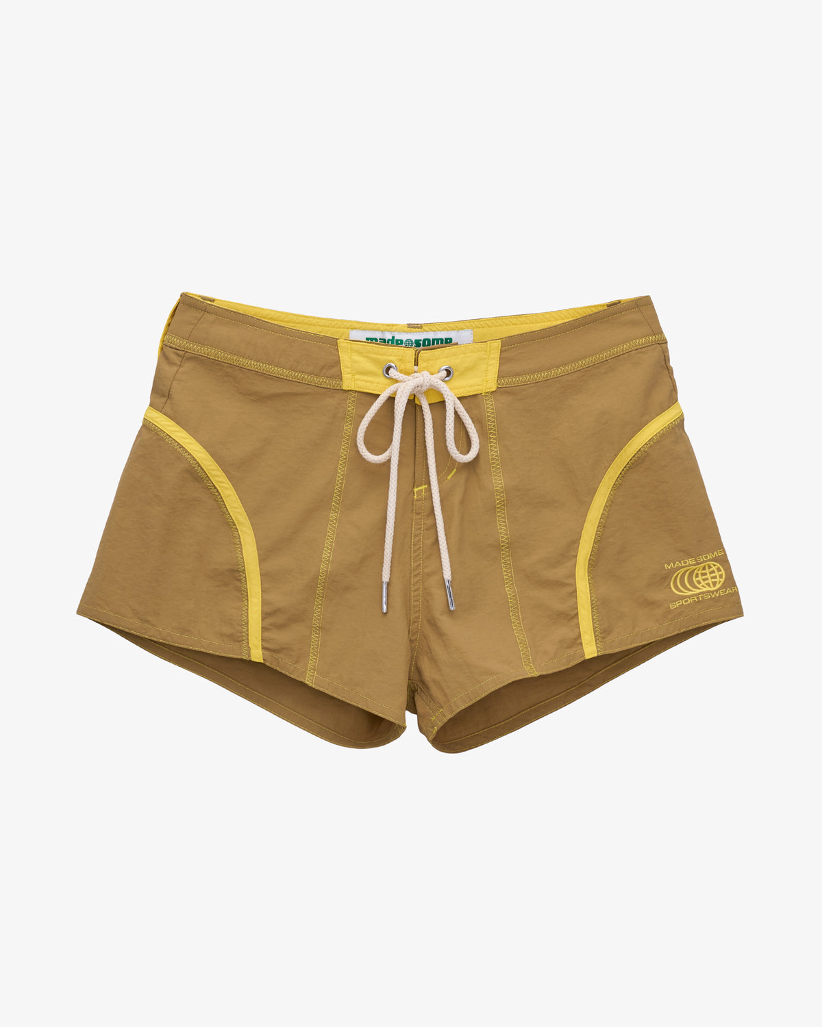 Khaki & Yellow Made Some Short Shorts