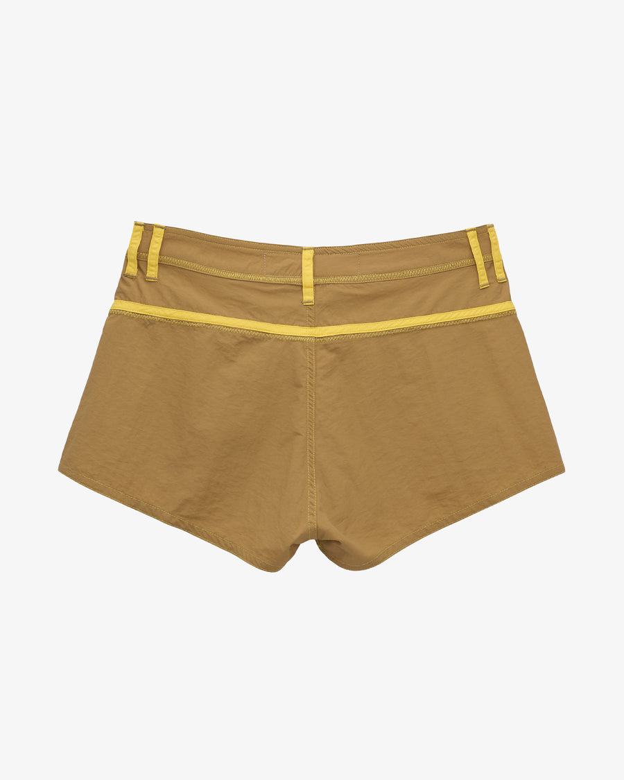 Khaki & Yellow Made Some Short Shorts