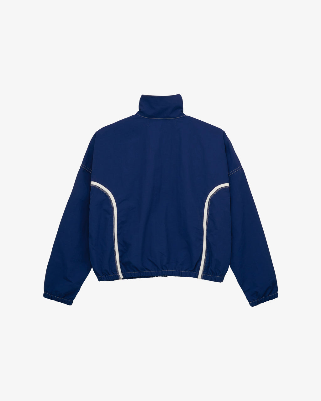 Navy and White Nylon Warm Up Jacket