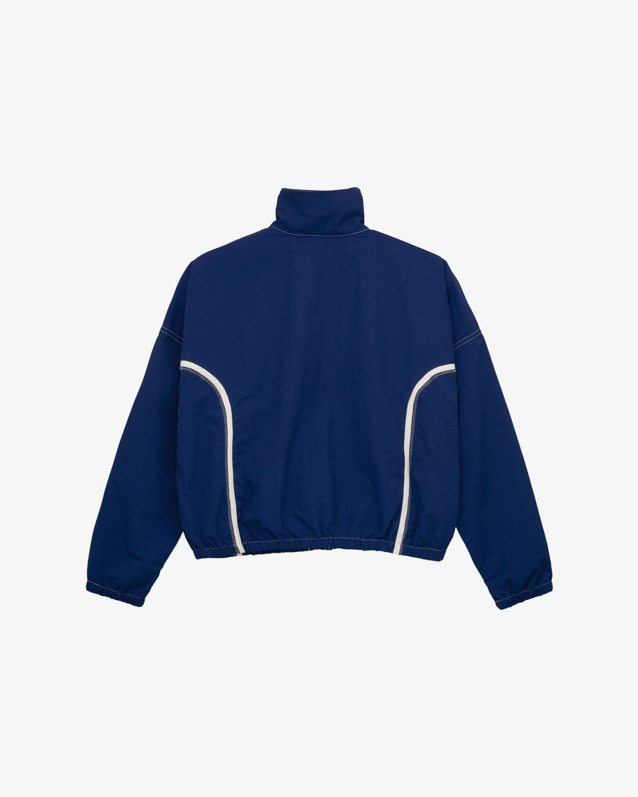 Navy and White Nylon Warm Up Jacket