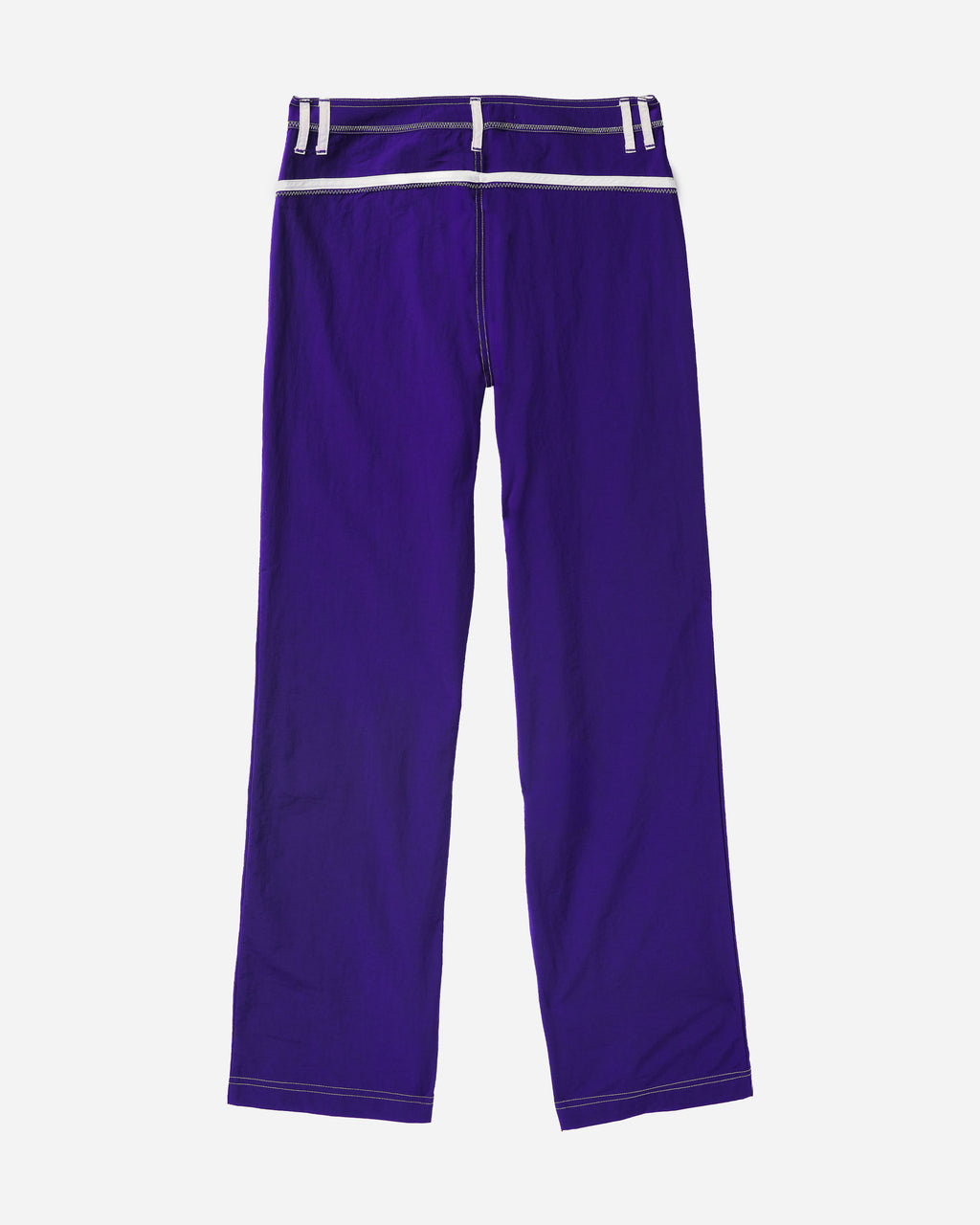 Purple and White Made Some Nylon Pants