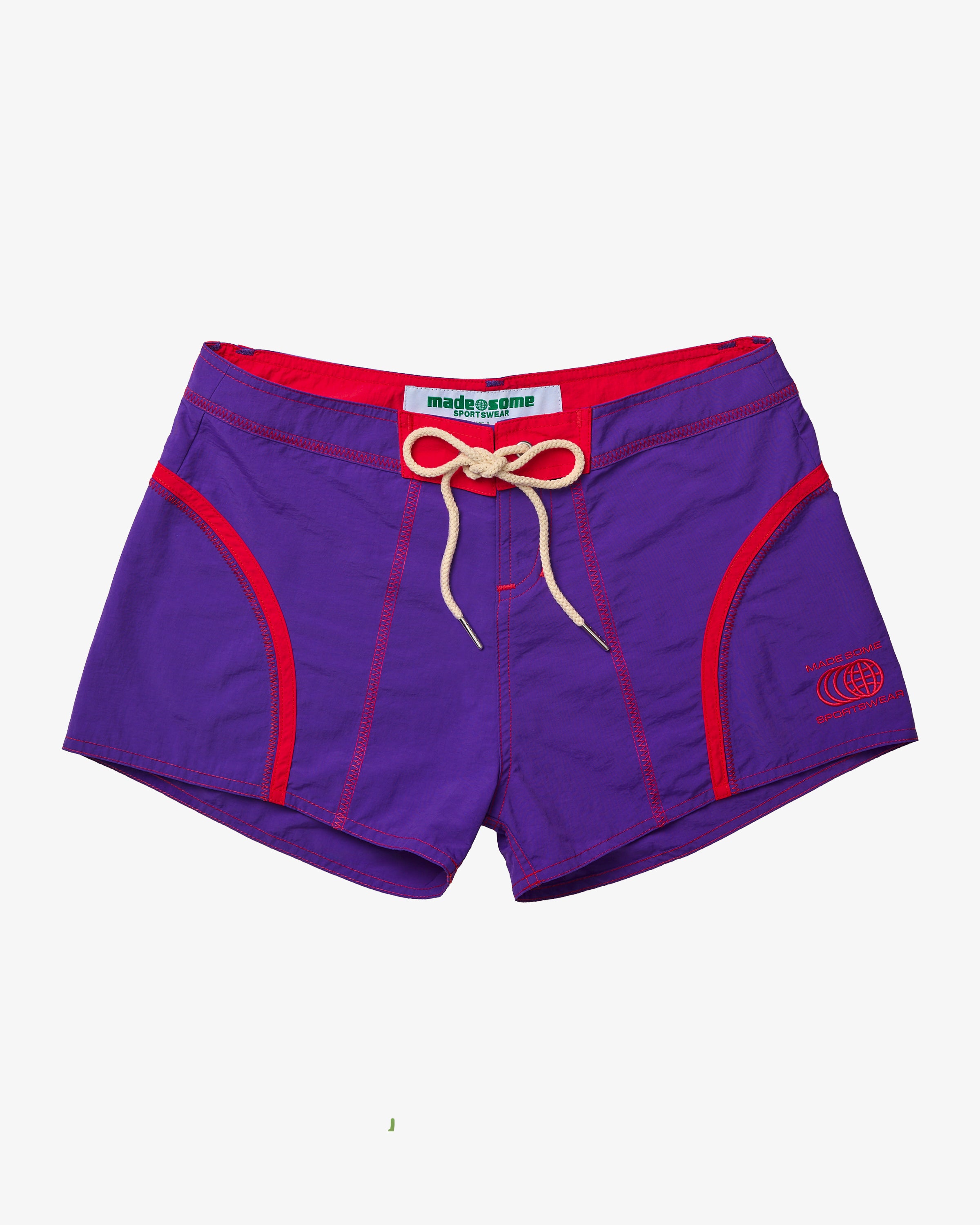 Purple and Red Short Shorts