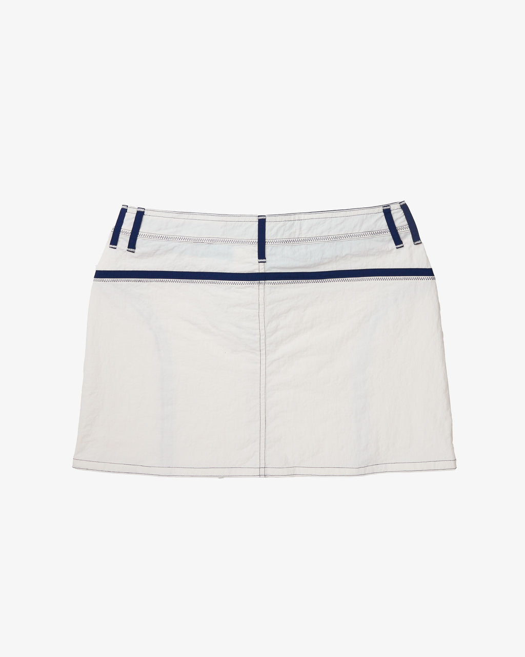 White & Navy Mini Skirt