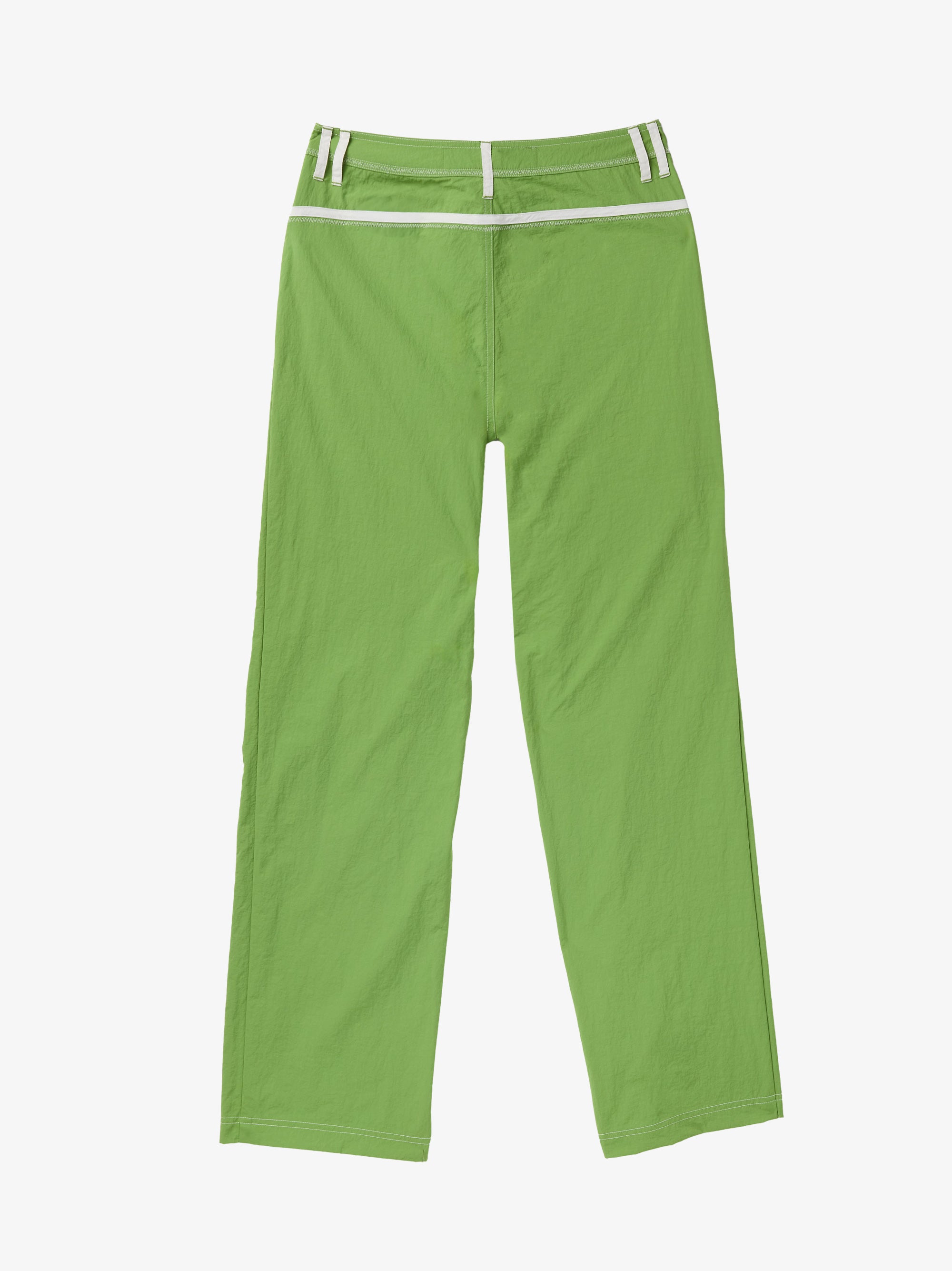 Citrus Green and White Made Some Nylon Pants