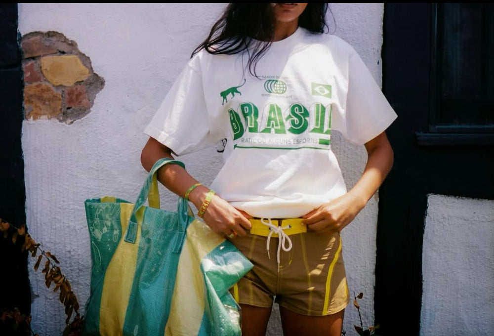Khaki & Yellow Made Some Short Shorts