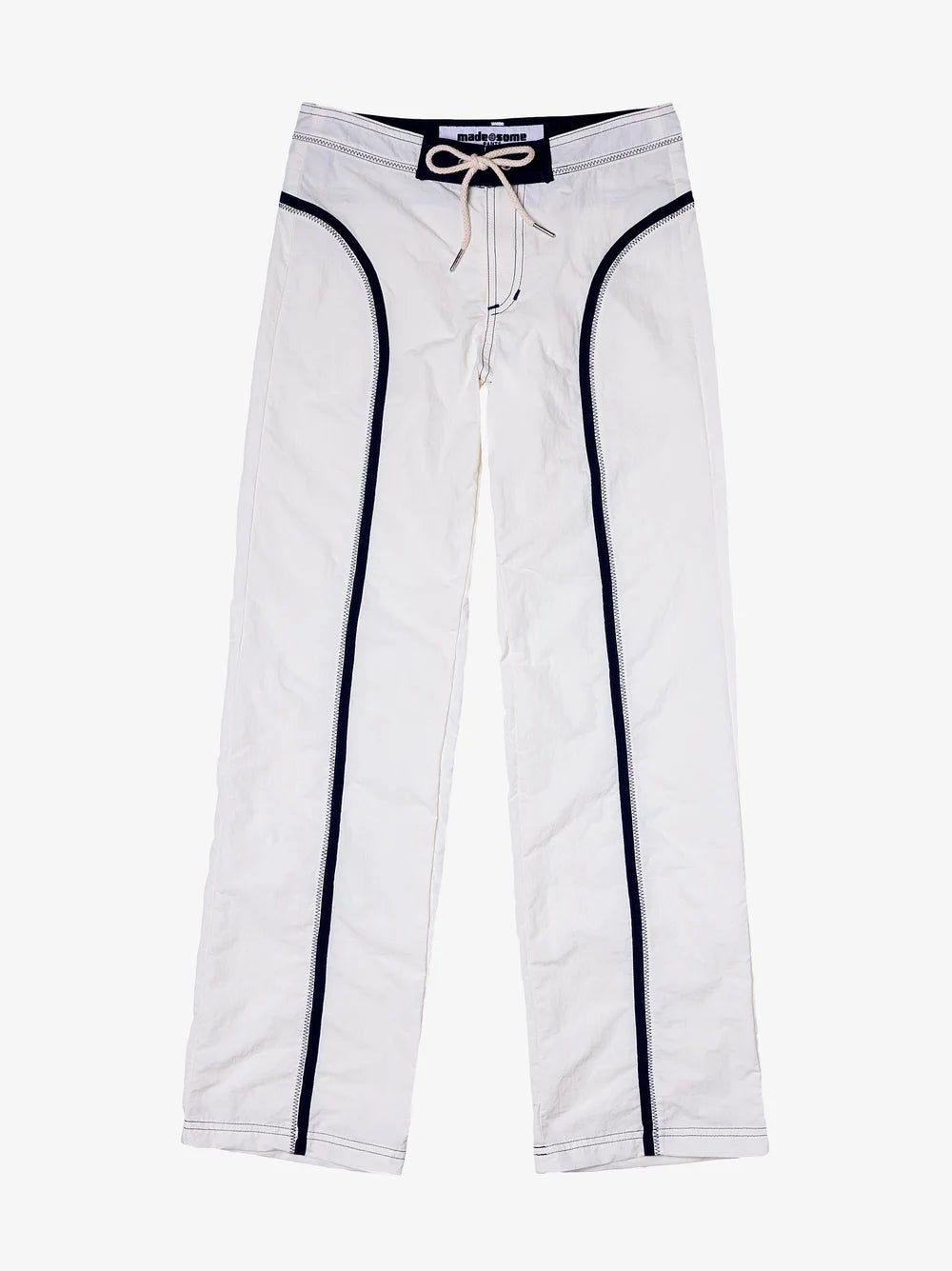 White and Navy Made Some Nylon Pants